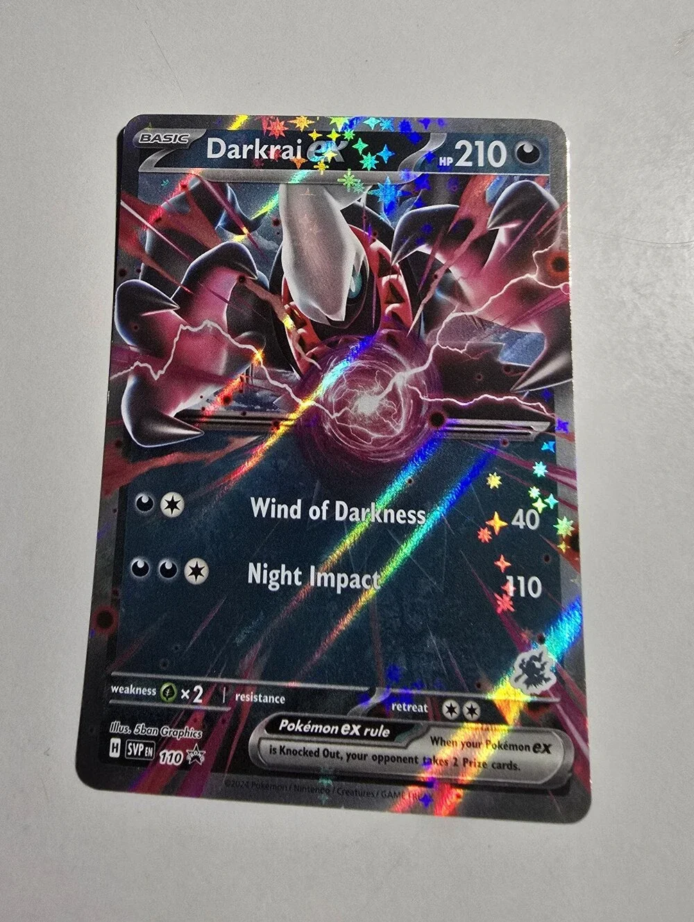 Pokemon Darkrai ex SVP 110 Battle Academy 2024 Black Star Promo Holo Rare NM